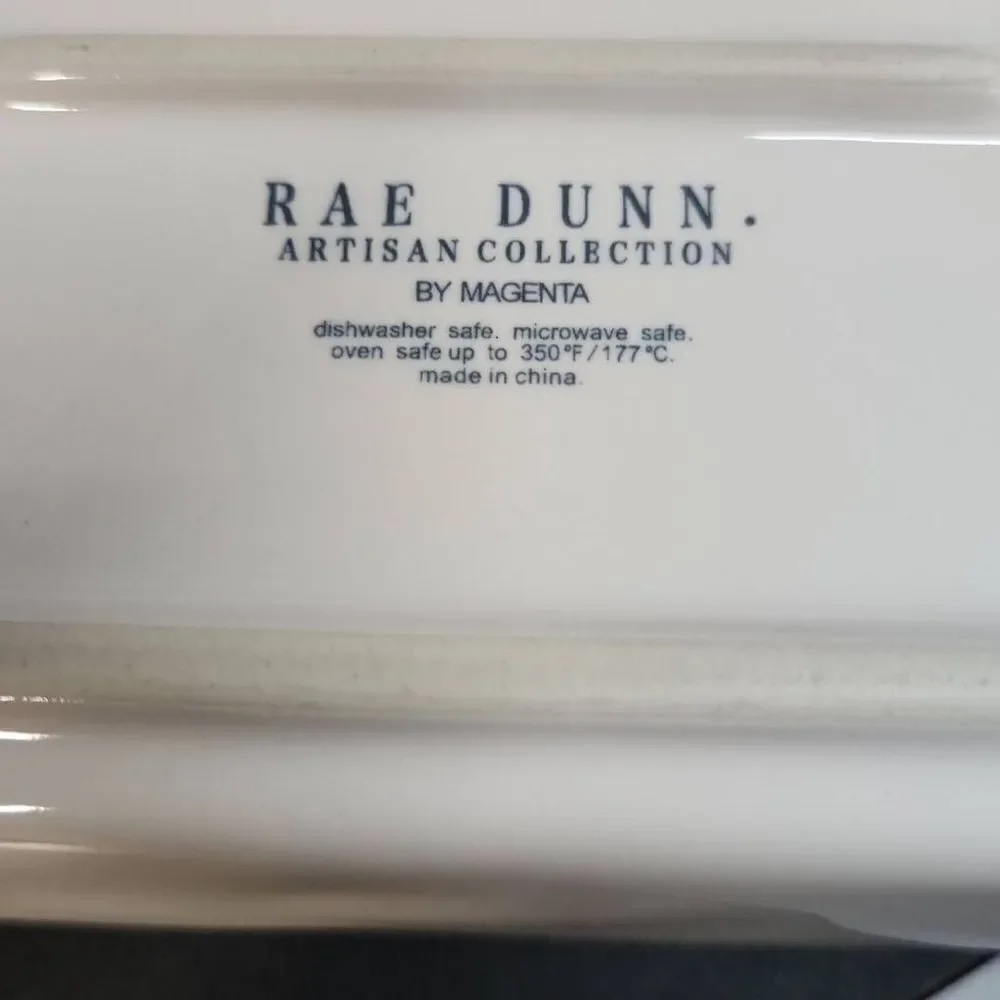 Rae Dunn White Black Ceramic 